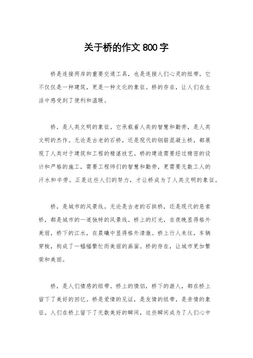 关于桥的作文800字