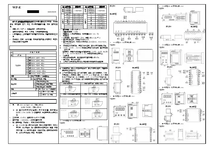 wp-E系列智能数字显示仪表 上润仪表