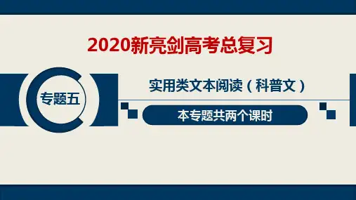 (第二课时)20语文新亮剑PPT专题5“课堂精讲“