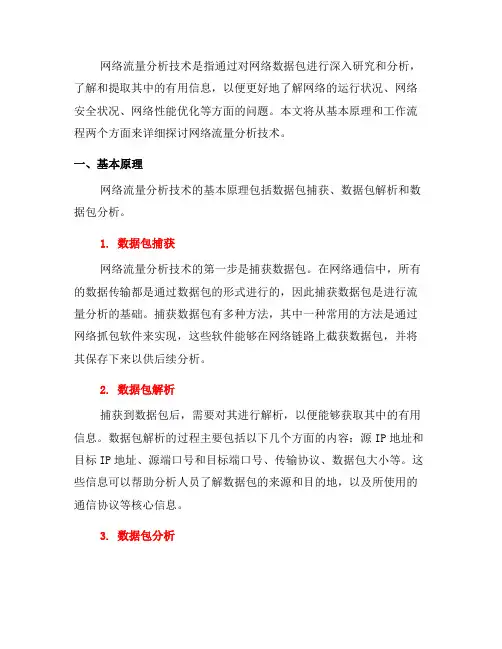 网络流量分析技术的基本原理及工作流程(一)