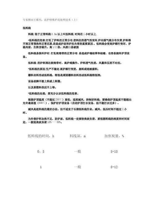 高炉特殊炉况处理技术_百度文库