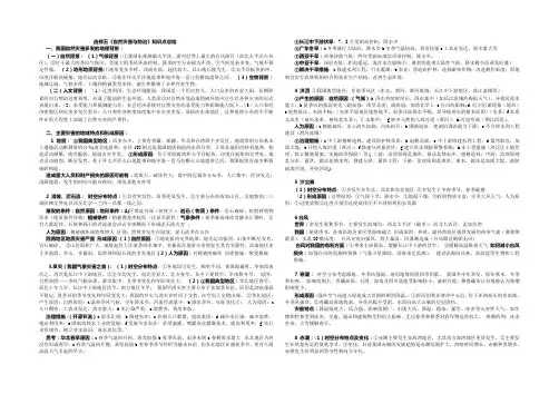 选修5自然灾害知识点