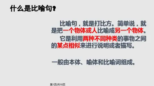 比喻句的定义PPT课件