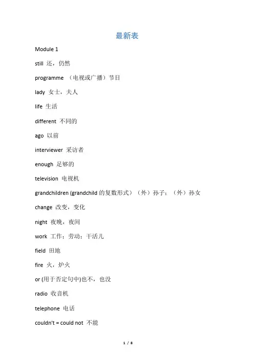 版外研社新标准英语五年级下册单词