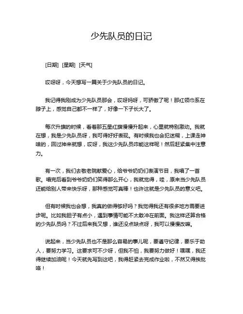 少先队员的日记
