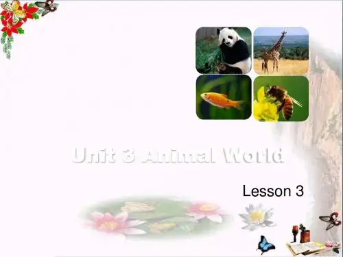 六年级英语上册Unit3AnimalWorld(Lesson3)ppt课件人教新起点
