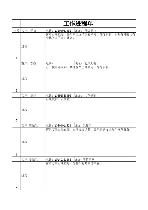 工作对接单