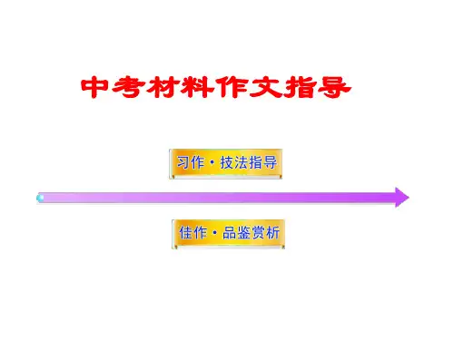 中考材料作文指导