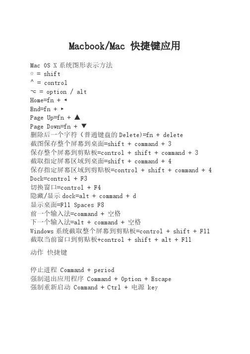 MacBook_快捷键大全