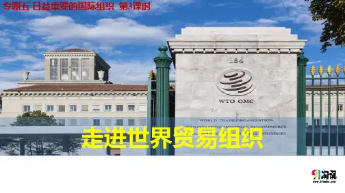 课件8：5.3 走进世界贸易组织