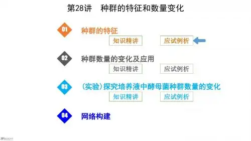 2019届 一轮复习人教版 种群的特征和数量变化 课件