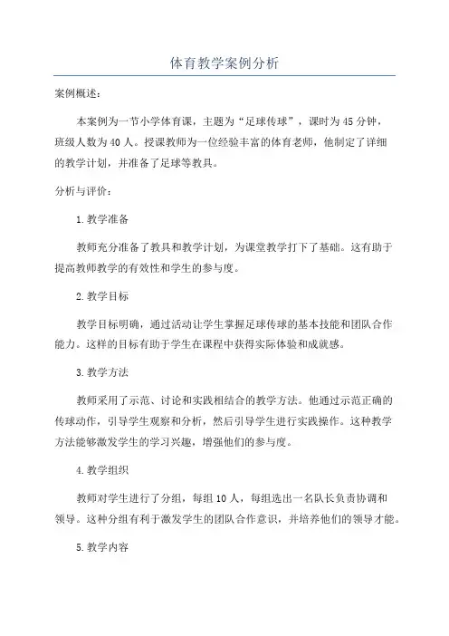 体育教学案例分析