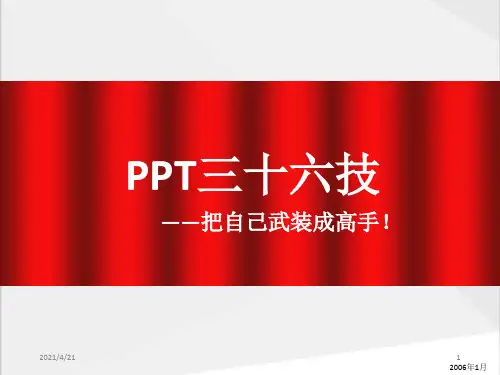 提升职场竞争力经典实用课件之二十七“成为PPT高手的三十六技