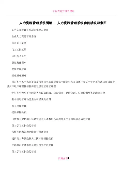 人力资源管理系统图解+-+人力资源管理系统功能模块示意图