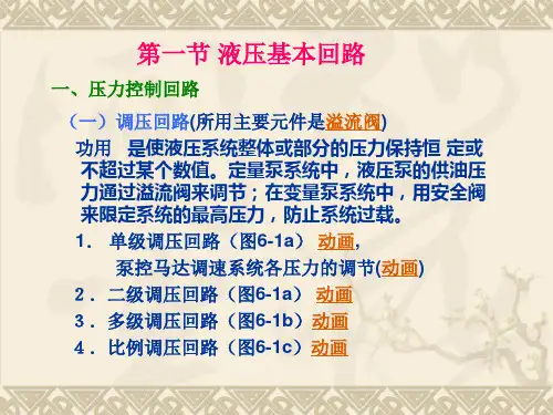 第六章液压基本回路ppt课件