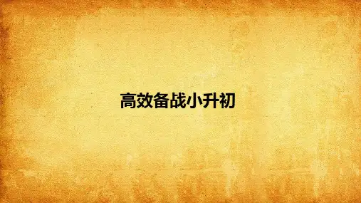 2020年上海小升初精品课PPT---数学