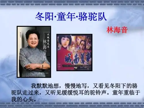 冬阳_童年_骆驼队     课件