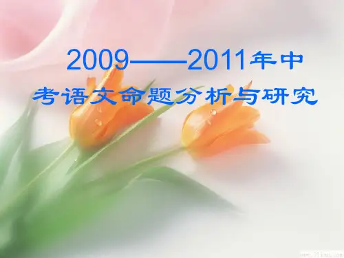 2009-2011中考语文命题分析与研究