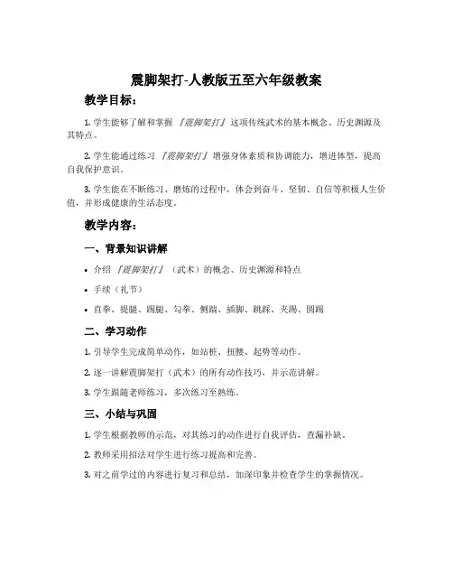 1.震脚架打-人教版五至六年级教案