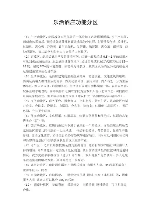 酒庄分区