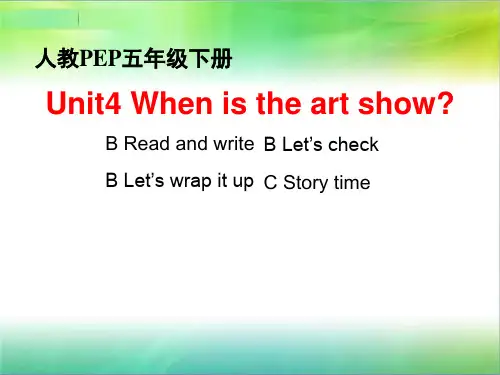 人教pep版五年级下册英语Unit4_B_Read_and_write 课件