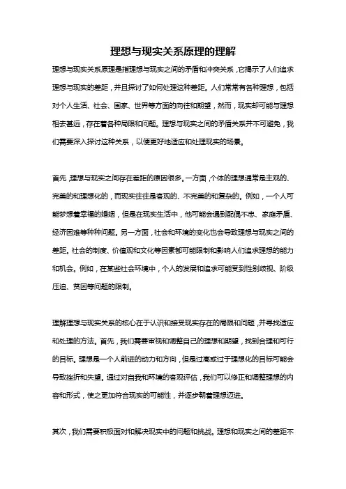 理想与现实关系原理的理解
