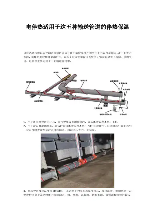 电伴热适用于这五种输送管道的伴热保温