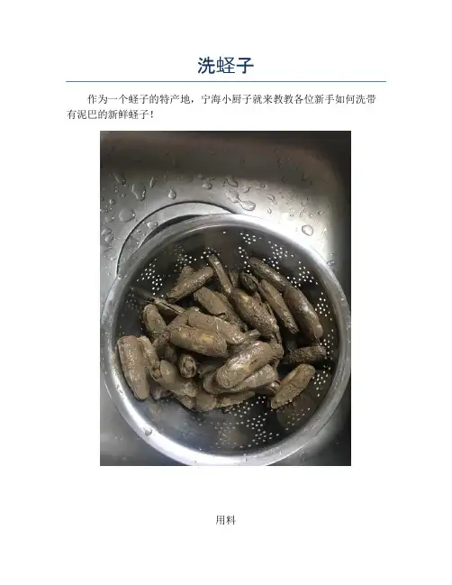 洗蛏子【精品海鲜吃法教学】