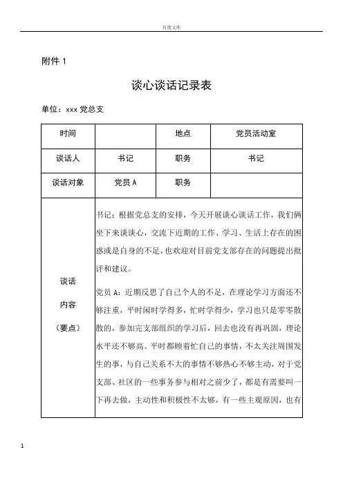 党员谈心谈话(4篇)