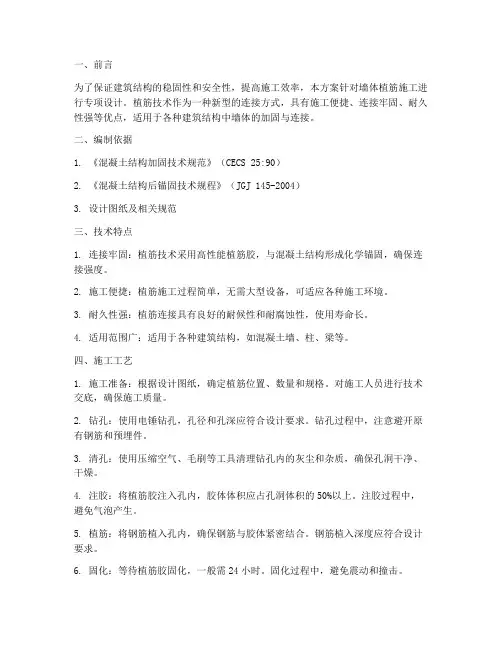 墙体植筋专项方案
