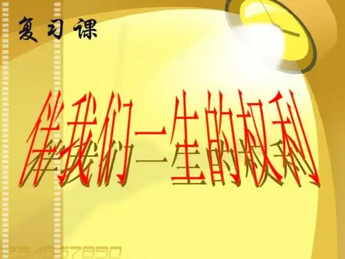 伴我一生的权利(复习课)
