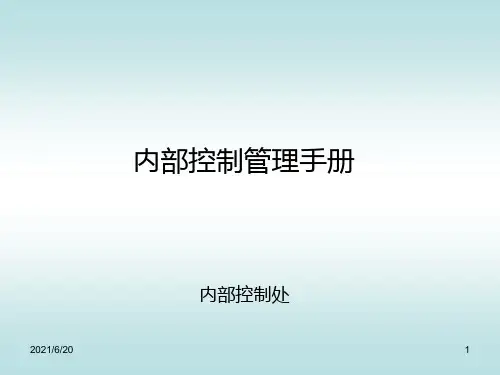 内部控制管理手册PPT课件