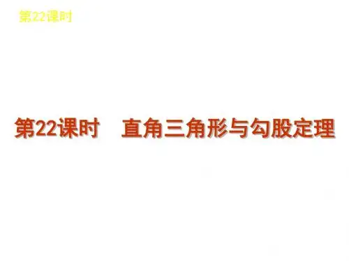 2012届中考数学复习方案(浙教版)第4单元：第22课时 直角三角形与勾股定理