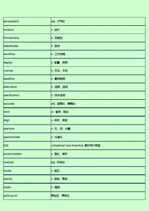 it职业英语二级词汇