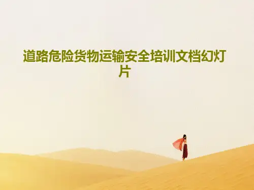道路危险货物运输安全培训文档幻灯片47页PPT