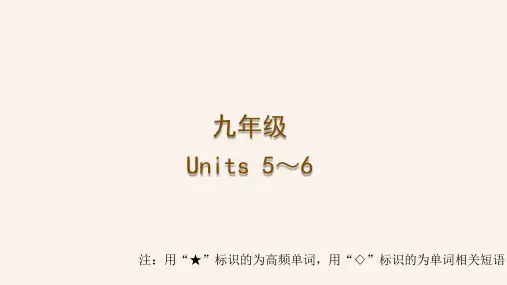 中考人教版英语一轮复习+梳理课件+九年级全册+Units+5～6