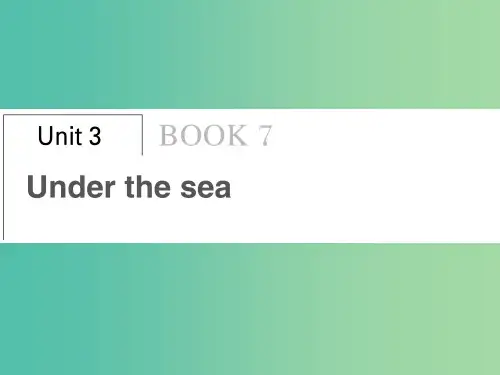 高考英语总复习 Unit 3 Under the sea课件 新人教版选修7
