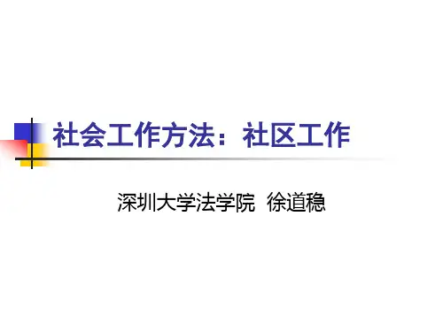 社会工作方法：社区工作