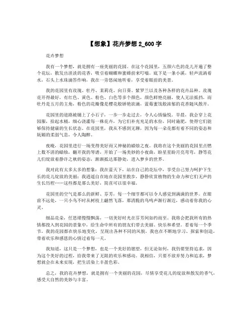 【想象】花卉梦想2_600字