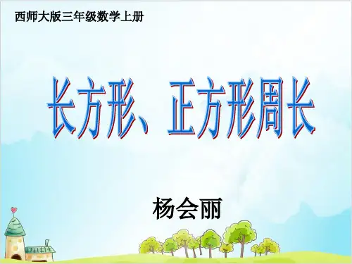 三年级上册数学 长方形和正方形的周长西师大版优秀PPT 课件1