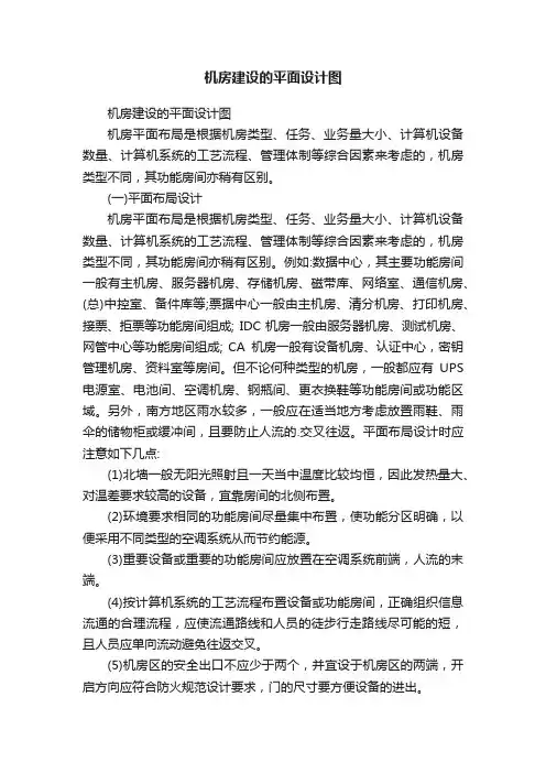 机房建设的平面设计图