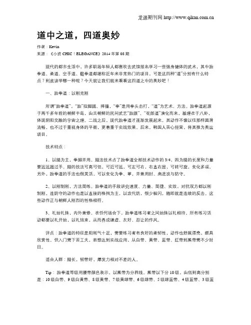 道中之道,四道奥妙