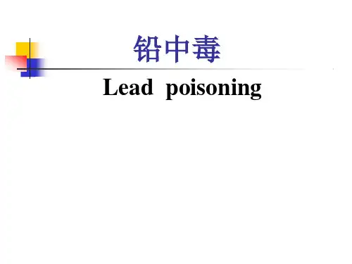 铅中毒-职业病课件