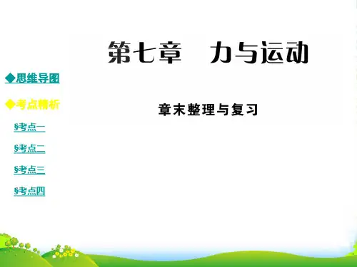 新沪科版八年级物理下册章末整理与复习课件