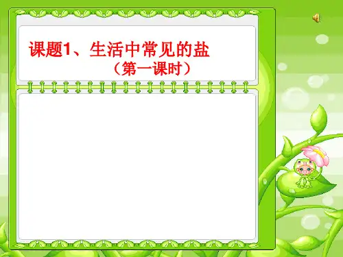 人教版九年级化学课件：11.1生活中常见的盐(共21张PPT)