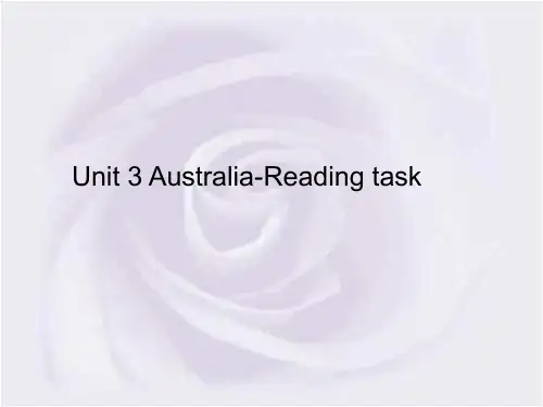 Unit 3 Australia-Reading task教学课件(人教选修9)