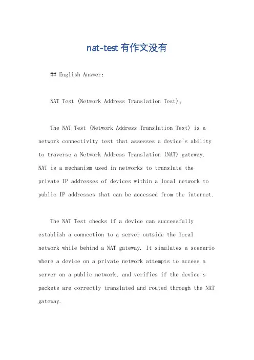 nat-test有作文没有