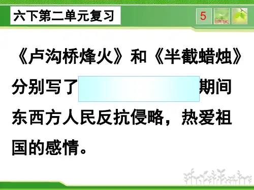 苏教版六下语文复习第二单元