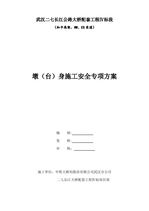 墩(台)身施工安全专项方案方案