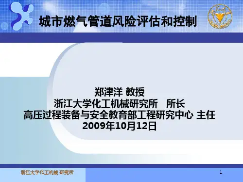 城市燃气管道风险评估和控制
